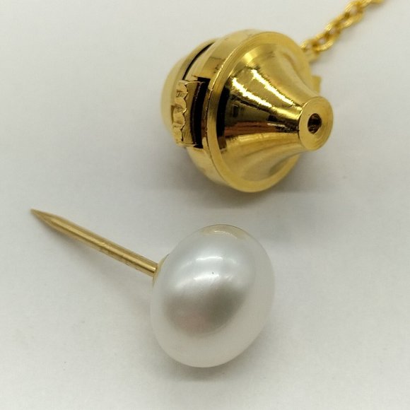 Tie Pin Pearl 18K Yellow Gold - Picture 4 of 9
